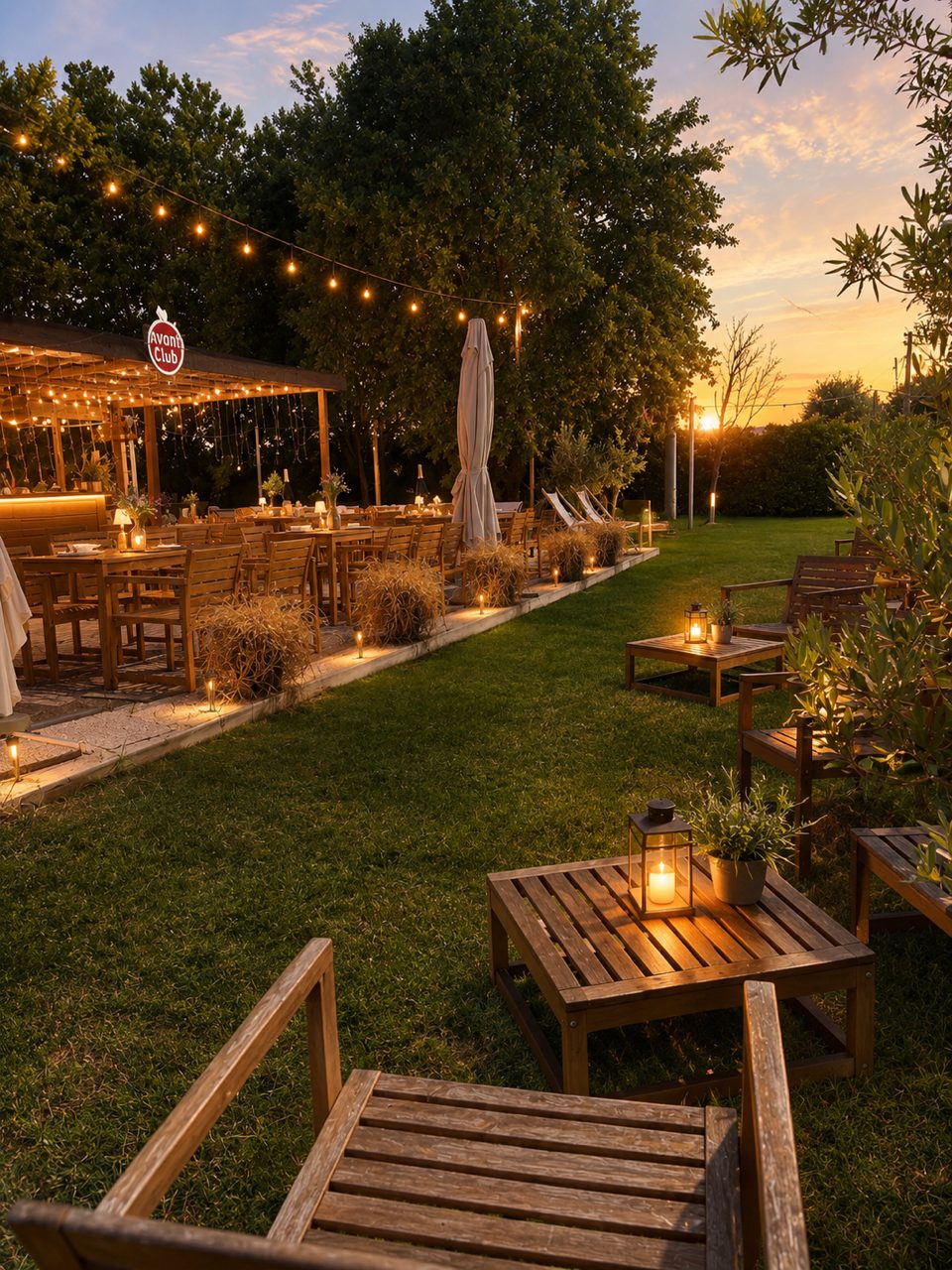Il giardino estivo del ristorante Margaritas a Cervia per cene e aperitivi