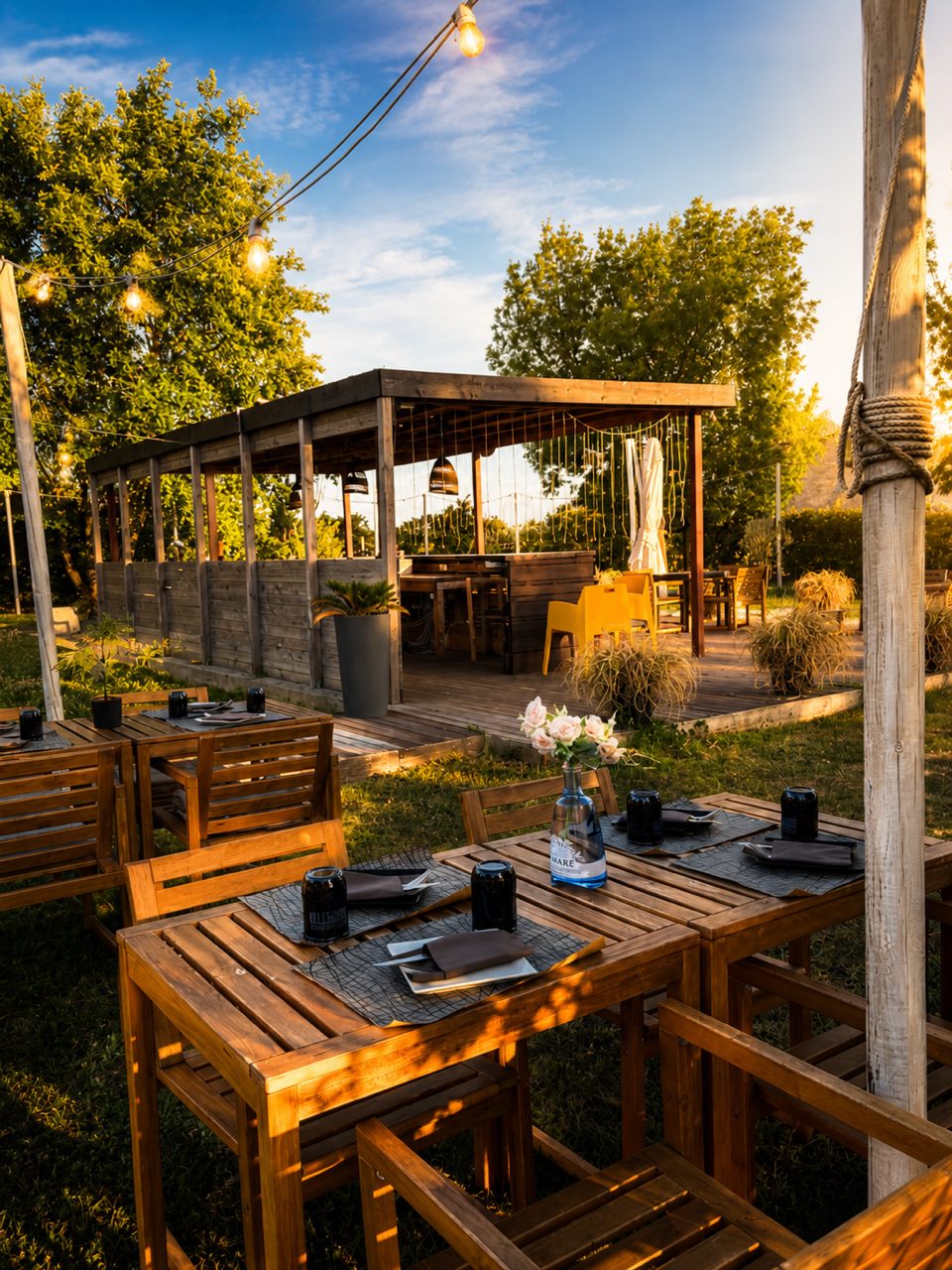 Il giardino di Margarita's Cervia la sera